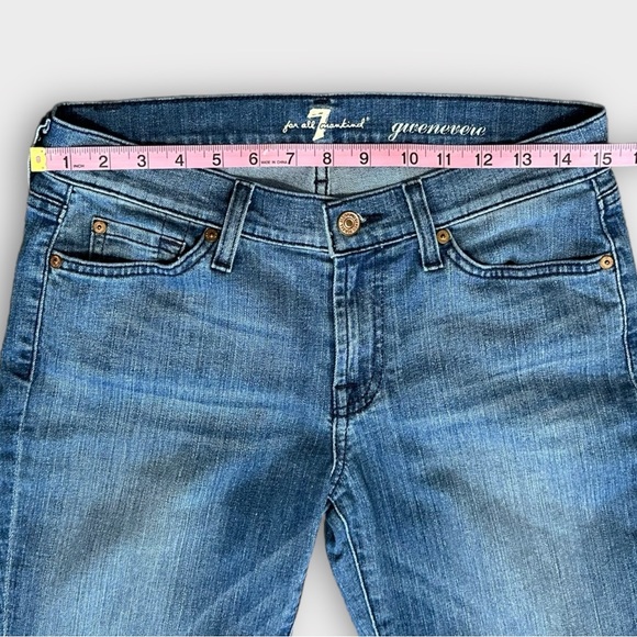 7 For All Mankind Medium Wash "Gwenevere" Skinny Jeans, Size 29 - Picture 6 of 10